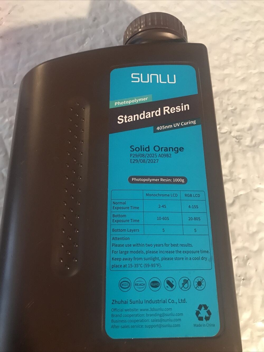 SUNLU 1KG 3D Printer Resin ABS-Like/Water Washable/Standard/Nylon-Like 405nm LCD